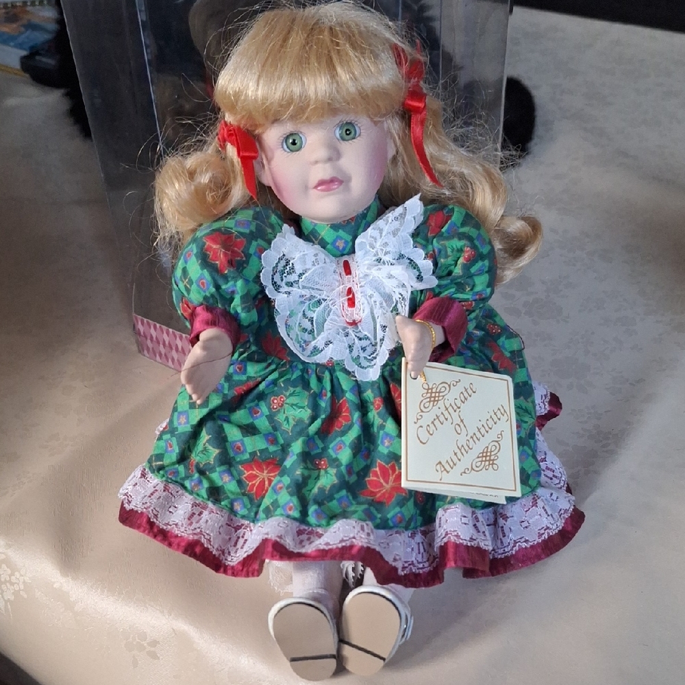 Expressions Doll with Green Dress and Blonde Hair